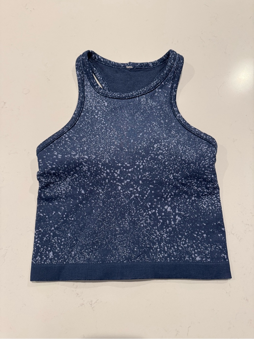lululemon athletica Navy Speckle High-Neck Crop Tank